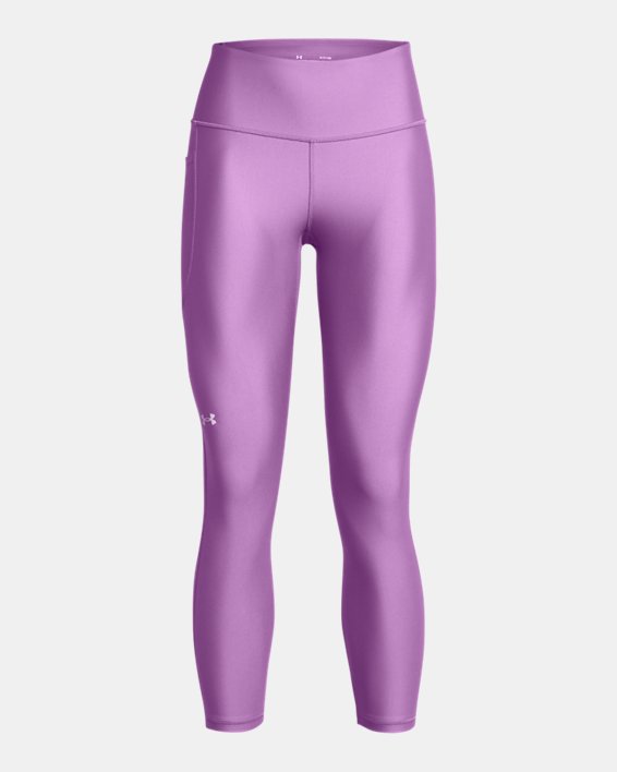 Damen HeatGear® Armour 7/8 Leggings mit hohem Bund, Purple, pdpMainDesktop image number 4